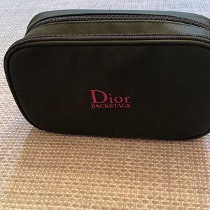 Dior Backstage Double Zip Cosmetic Bag pink Logo